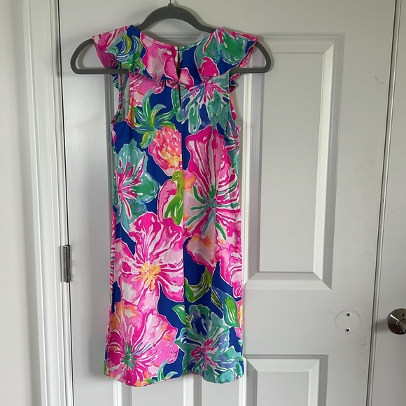 LILLY PULITZER Esmeralda Dress Jungle Utopia size XXS ($168) Ruffle - Picture 6 of 9